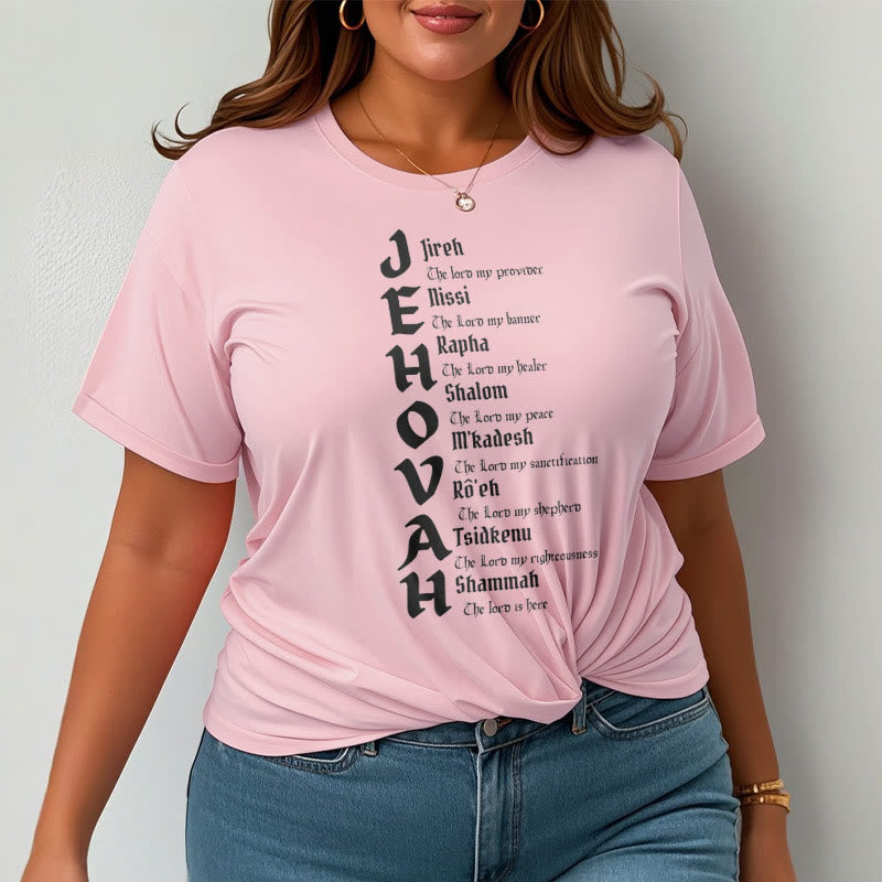 Christianartworkshop Minimalist Style Names Of Jehovah Short Sleeve T-shirt - image 12