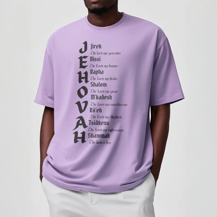 Christianartworkshop Minimalist Style Names Of Jehovah Short Sleeve T-shirt - image 14