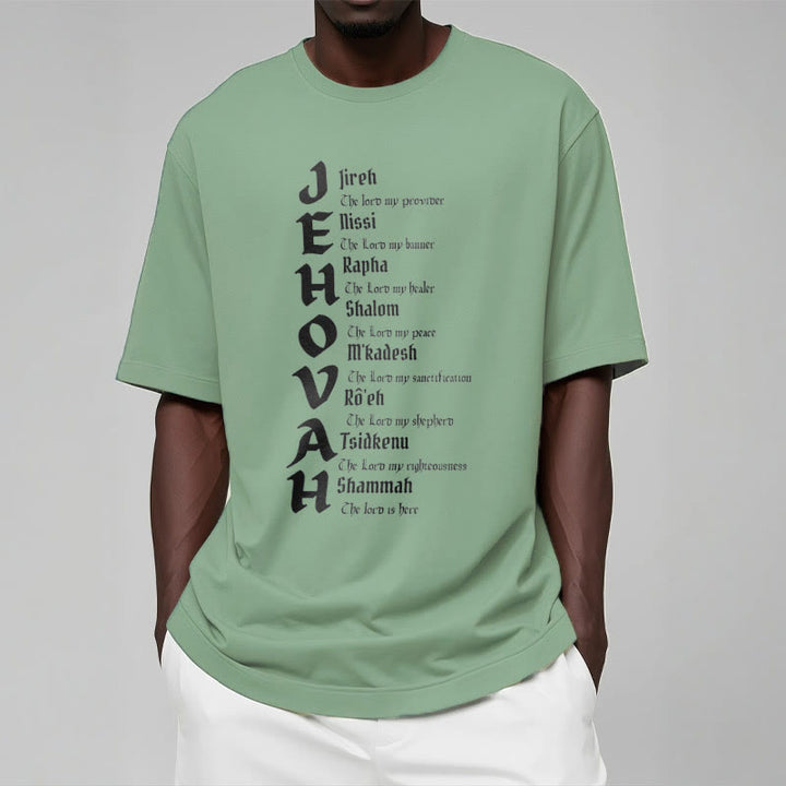 Christianartworkshop Minimalist Style Names Of Jehovah Short Sleeve T-shirt - image 11