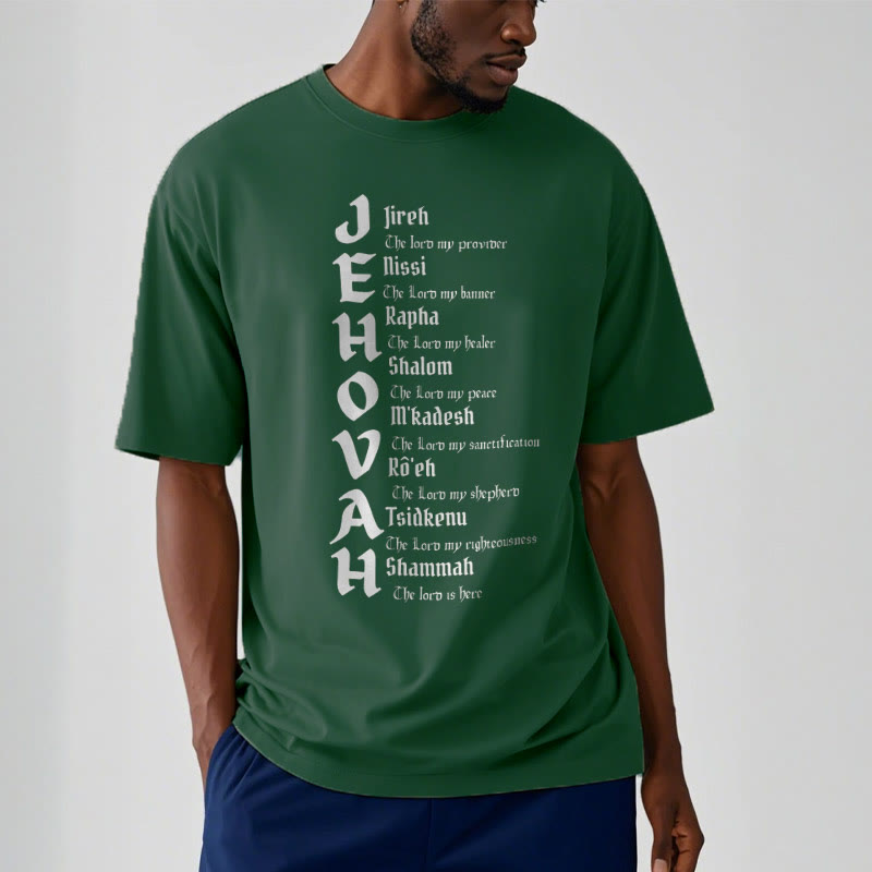 Christianartworkshop Minimalist Style Names Of Jehovah Short Sleeve T-shirt - image 9