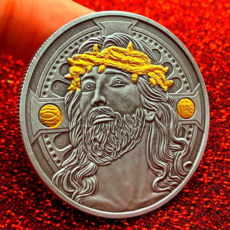 Classic Style the Jesus Crown of Thorns Protection Strengthen Connection Coin