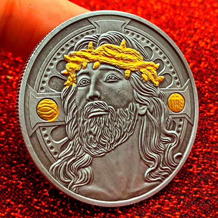 Classic Style the Jesus Crown of Thorns Protection Strengthen Connection Coin