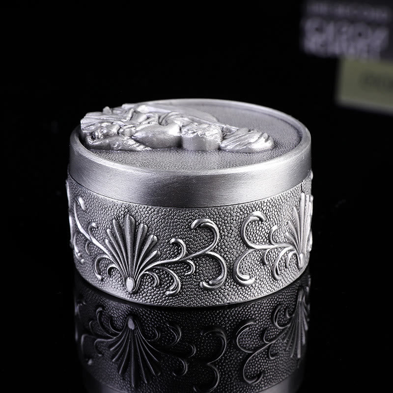 Christianartworkshop Classic Retro Style Crafted Madonna and Child Zinc Alloy Storage Box - image 1