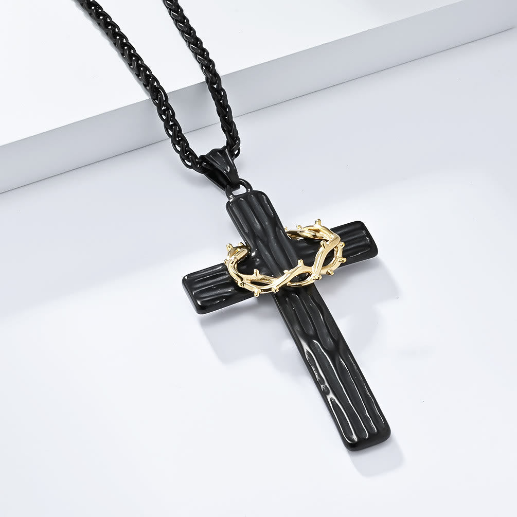 Christianartworkshop FAITH AS YOUR ARMOR: Jesus Crown Of Thorns Cross Sacred Necklace - image 8