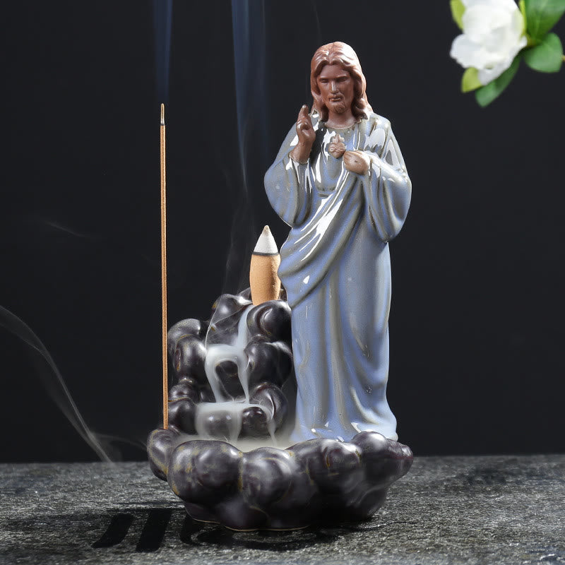 Classic Style Virgin Mary Jesus Incense Burner Desktop Decorations Ornament - Jesus - image 0