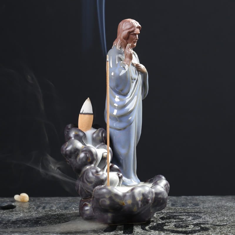 Classic Style Virgin Mary Jesus Incense Burner Desktop Decorations Ornament - image 1