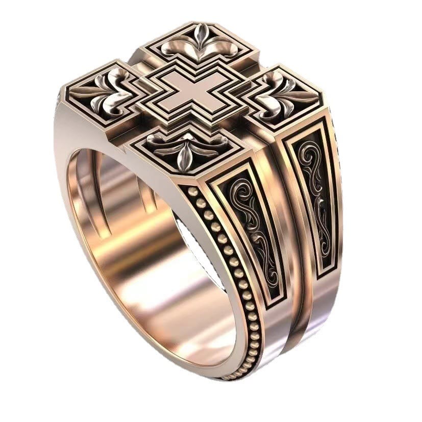 Christianartworkshop Bold & Detailed Style Intricate Gothic Cross Ring Religious Jewelry - image 6