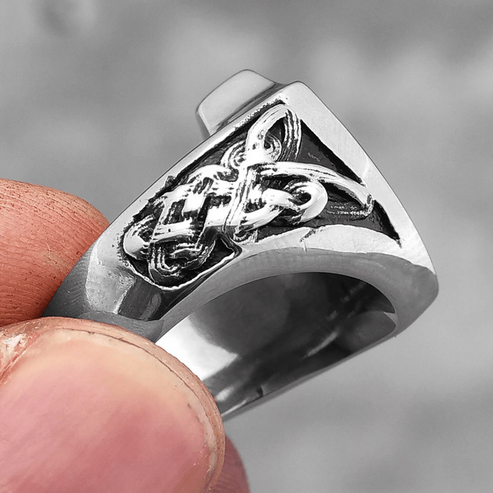 Christianartworkshop Retro Style St. Michael Guardian Angel Protection & Strength Ring - image 7