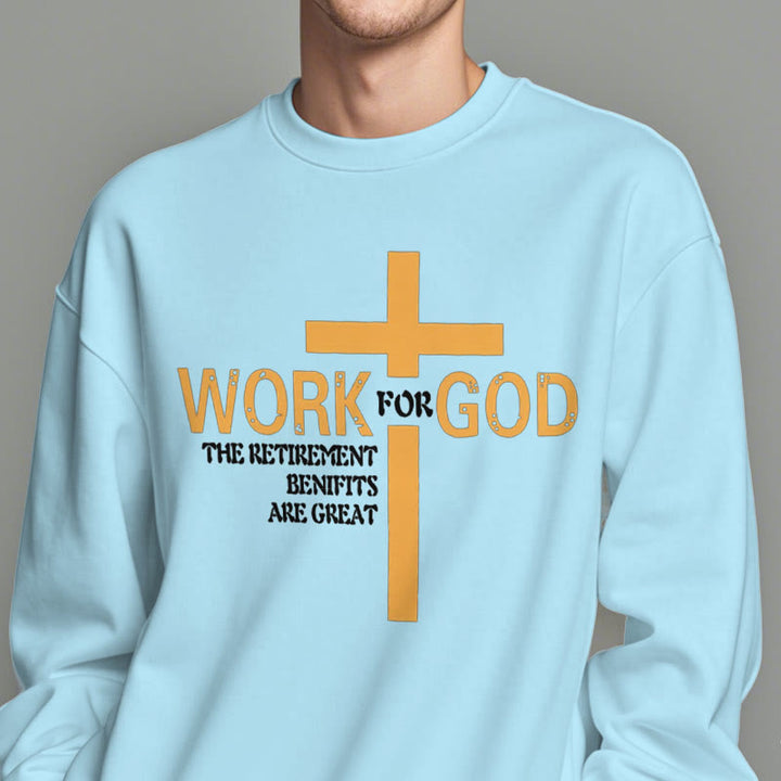 Christianartworkshop Classic Style Cross Work For God Fleece Lined Polyester Sweatshirt - image 28