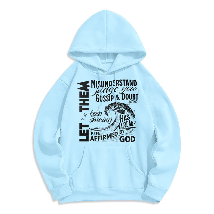 Modern Style Affirmed By God Fleece Lined Polyester Hoodie - Blue - 2XL - image 25