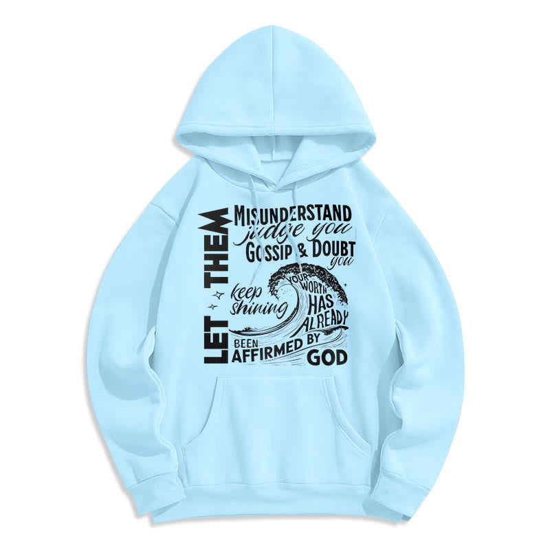 Modern Style Affirmed By God Fleece Lined Polyester Hoodie - Blue - 2XL - image 25