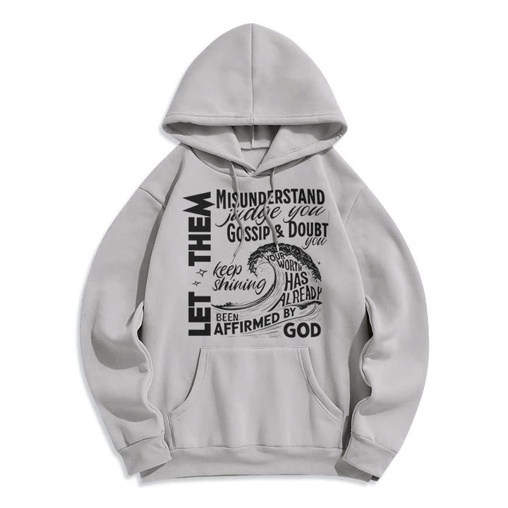 Modern Style Affirmed By God Fleece Lined Polyester Hoodie - Grey - 2XL - image 30