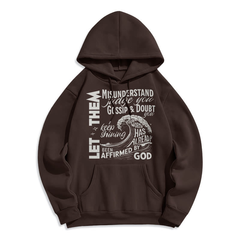 Modern Style Affirmed By God Fleece Lined Polyester Hoodie - Brown - 2XL - image 15