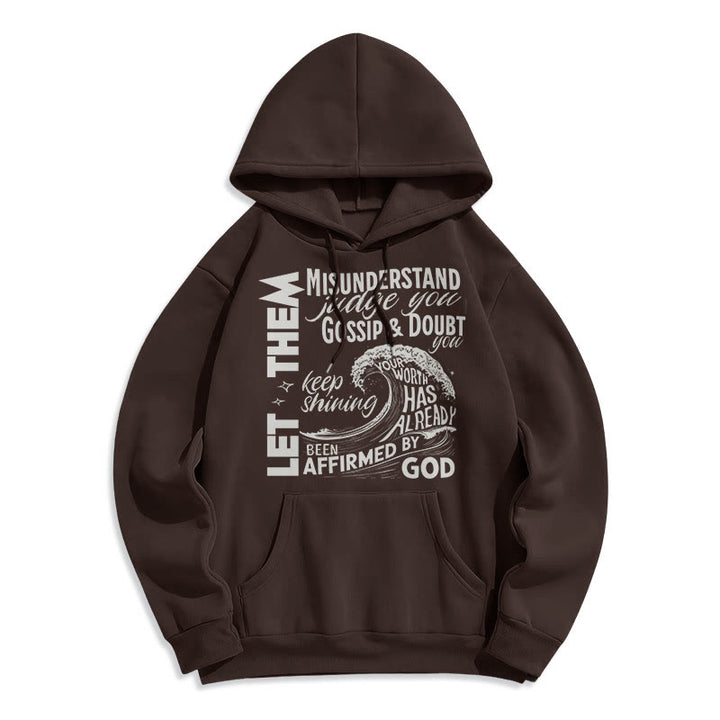Modern Style Affirmed By God Fleece Lined Polyester Hoodie - Brown - 2XL - image 15