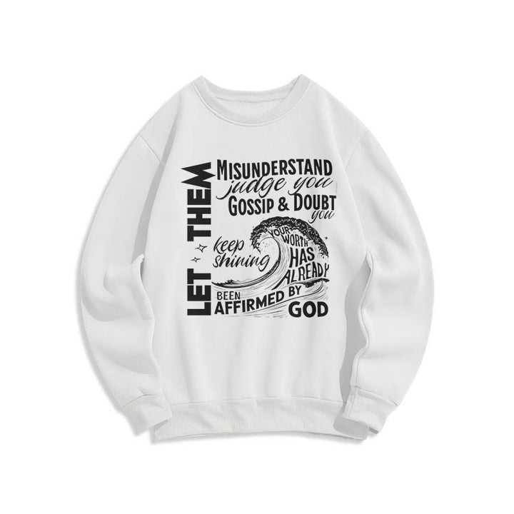 Modern Style Affirmed By God Fleece Lined Polyester Sweatshirt - White - 2XL - image 10