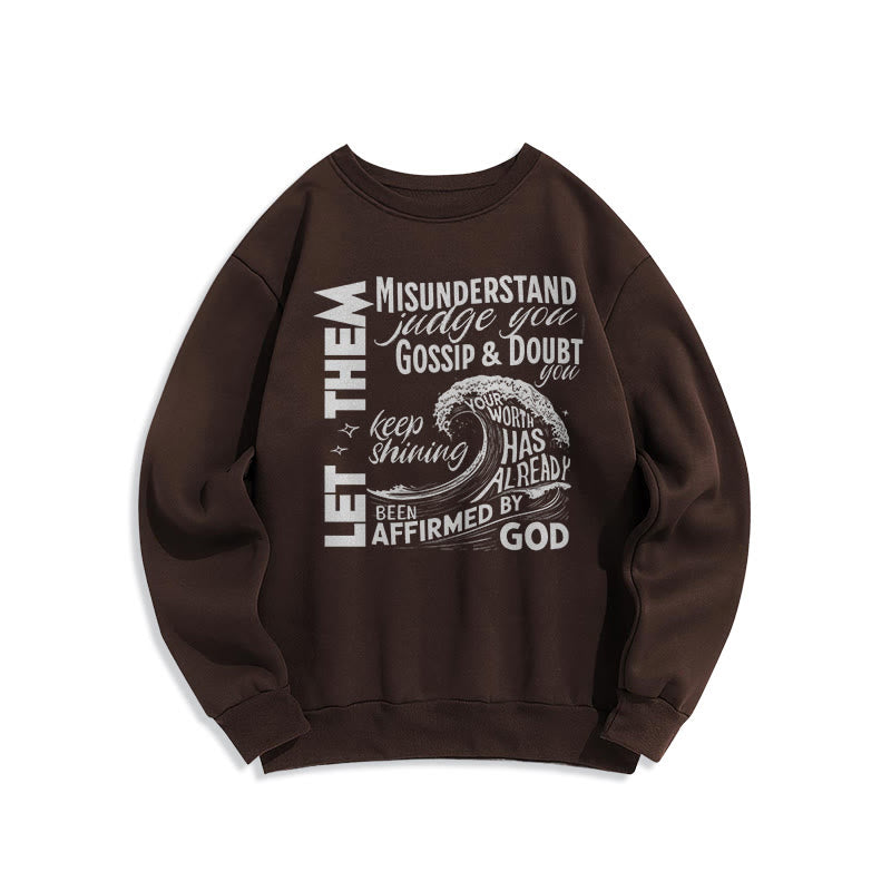 Modern Style Affirmed By God Fleece Lined Polyester Sweatshirt - Brown - 2XL - image 15