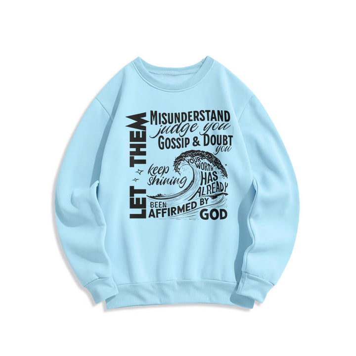 Modern Style Affirmed By God Fleece Lined Polyester Sweatshirt - Blue - 2XL - image 25