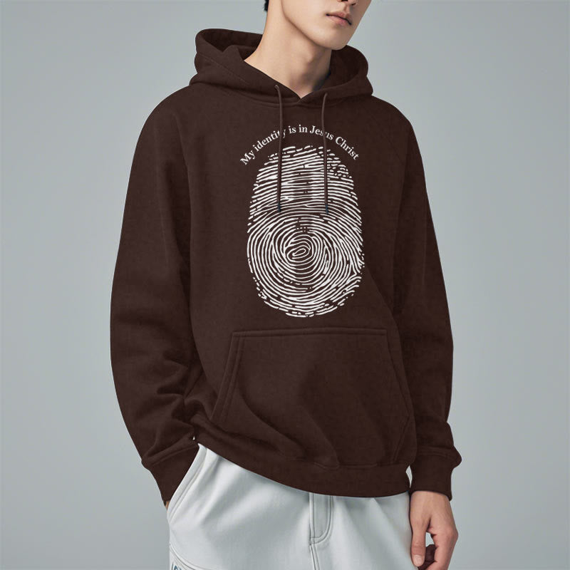 Classic Style My Identity Is In Jesus Christ Cross Fleece Lined Polyester Hoodie - image 17