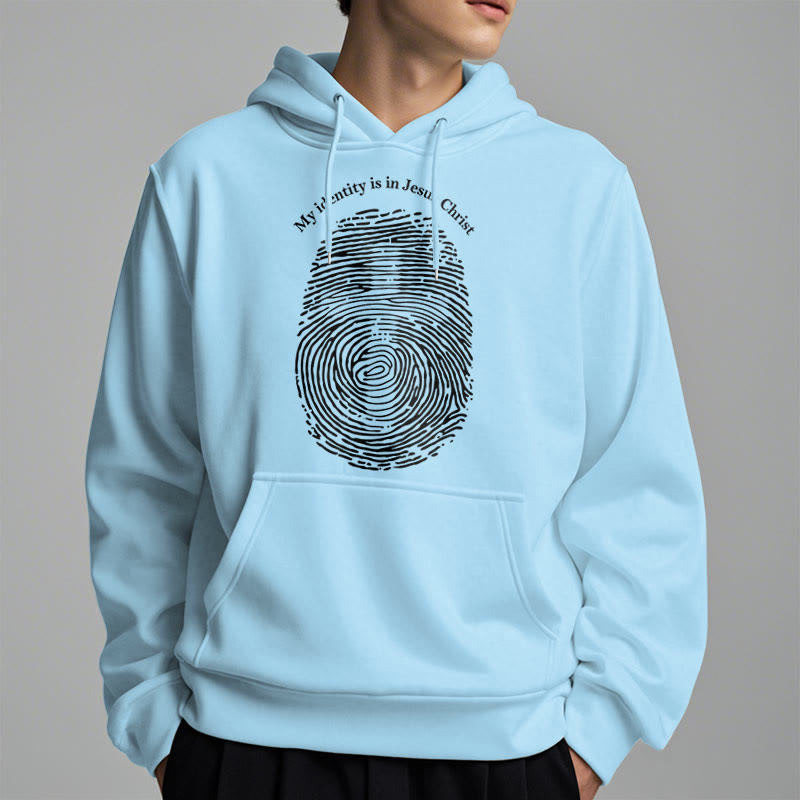 Classic Style My Identity Is In Jesus Christ Cross Fleece Lined Polyester Hoodie - image 28