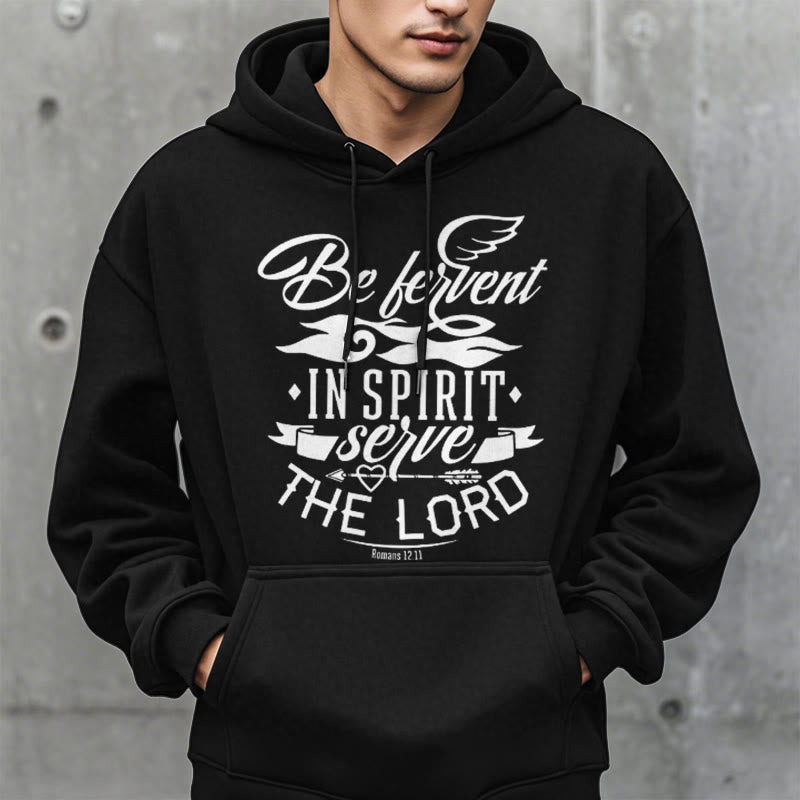 Modern Style Be Fervent In Spirit Fleece Lined Polyester Hoodie - image 8