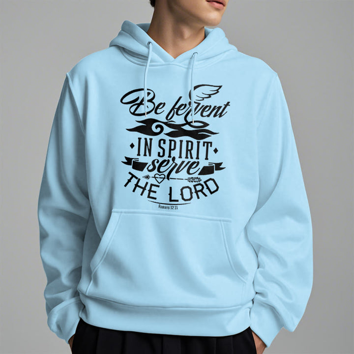 Modern Style Be Fervent In Spirit Fleece Lined Polyester Hoodie - image 28