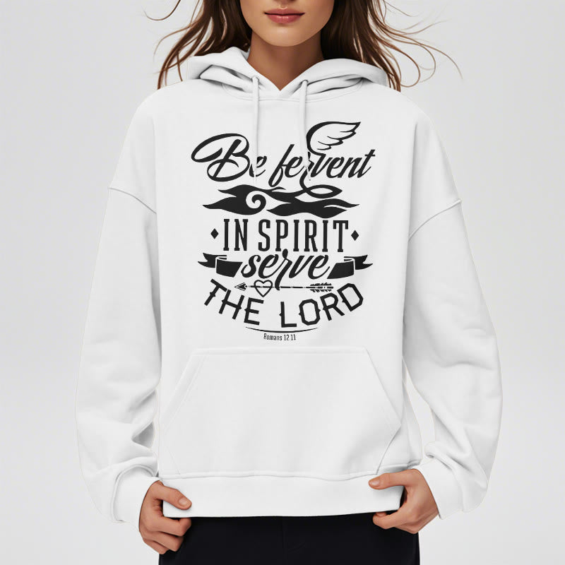 Modern Style Be Fervent In Spirit Fleece Lined Polyester Hoodie - image 2