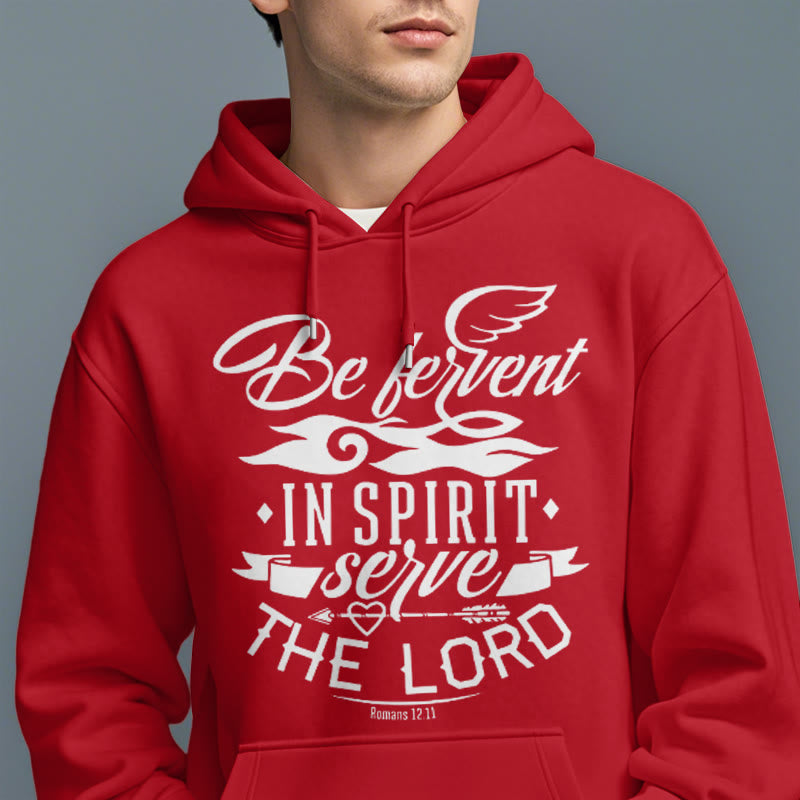 Modern Style Be Fervent In Spirit Fleece Lined Polyester Hoodie - image 37