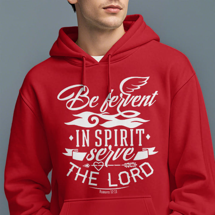 Modern Style Be Fervent In Spirit Fleece Lined Polyester Hoodie - image 37