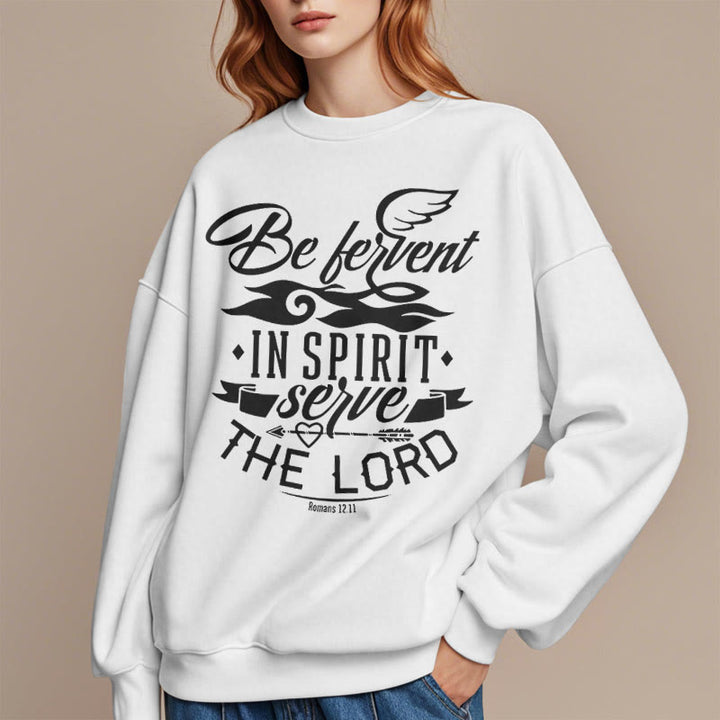 Modern Style Be Fervent In Spirit Fleece Lined Polyester Sweatshirt - image 2
