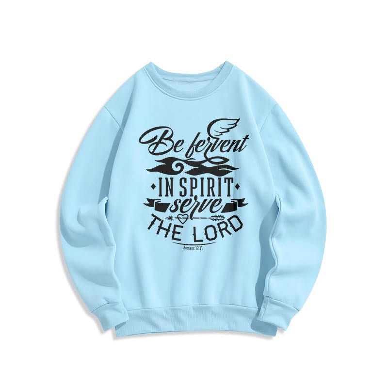 Modern Style Be Fervent In Spirit Fleece Lined Polyester Sweatshirt - Blue - 2XL - image 25