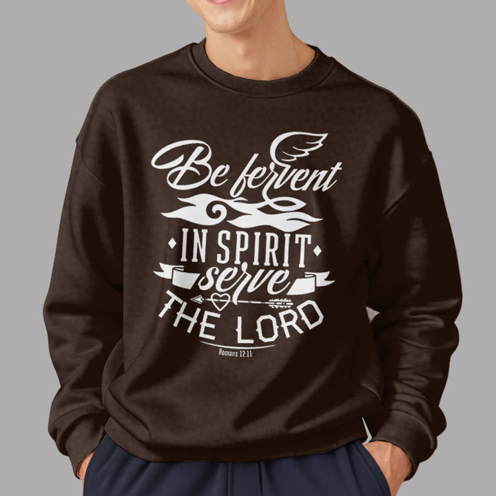Christianartworkshop Modern Style Be Fervent In Spirit Fleece Lined Polyester Sweatshirt - image 18