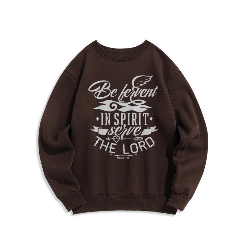 Modern Style Be Fervent In Spirit Fleece Lined Polyester Sweatshirt - Brown - 2XL - image 15