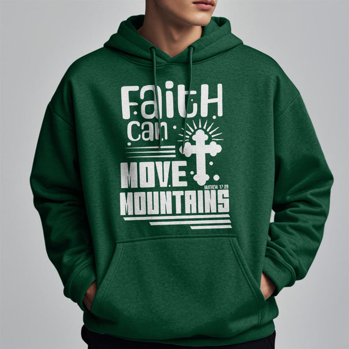 Modern Style Faith Can Move Mountains Fleece Lined Polyester Hoodie - image 22