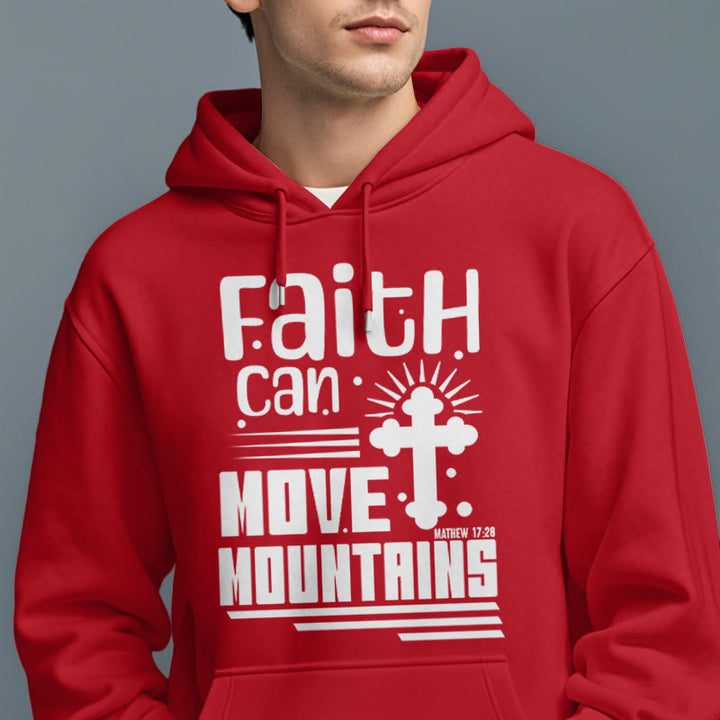 Modern Style Faith Can Move Mountains Fleece Lined Polyester Hoodie - image 38