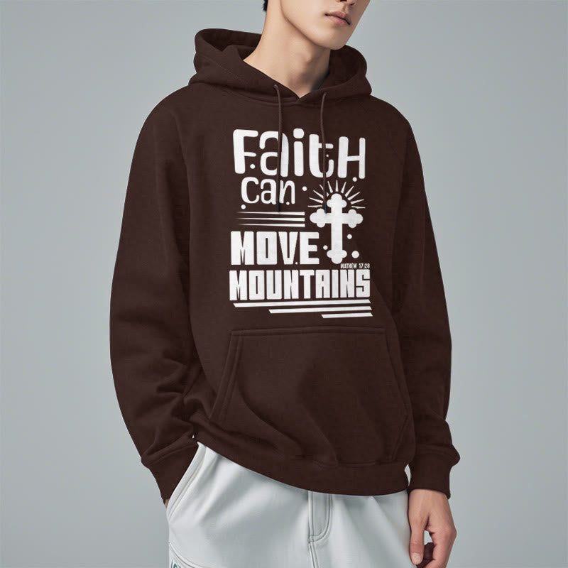 Modern Style Faith Can Move Mountains Fleece Lined Polyester Hoodie - image 17