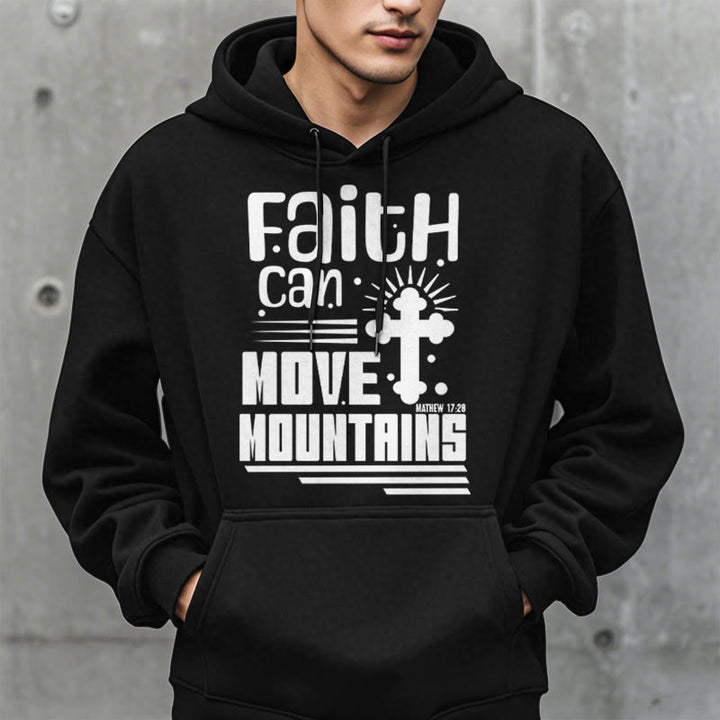 Modern Style Faith Can Move Mountains Fleece Lined Polyester Hoodie - image 8