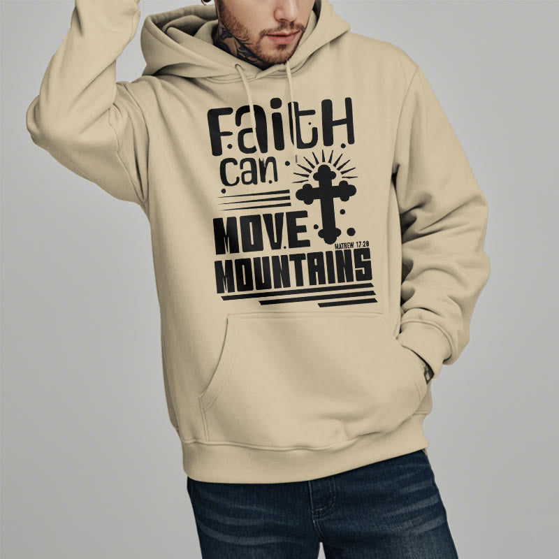 Modern Style Faith Can Move Mountains Fleece Lined Polyester Hoodie - image 13