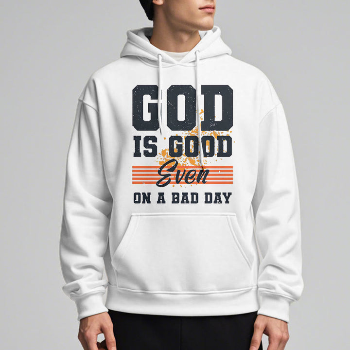 Classic Style God Is Good Even On A Bad Day Fleece Lined Polyester Hoodie