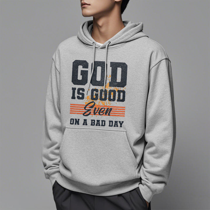 Classic Style God Is Good Even On A Bad Day Fleece Lined Polyester Hoodie
