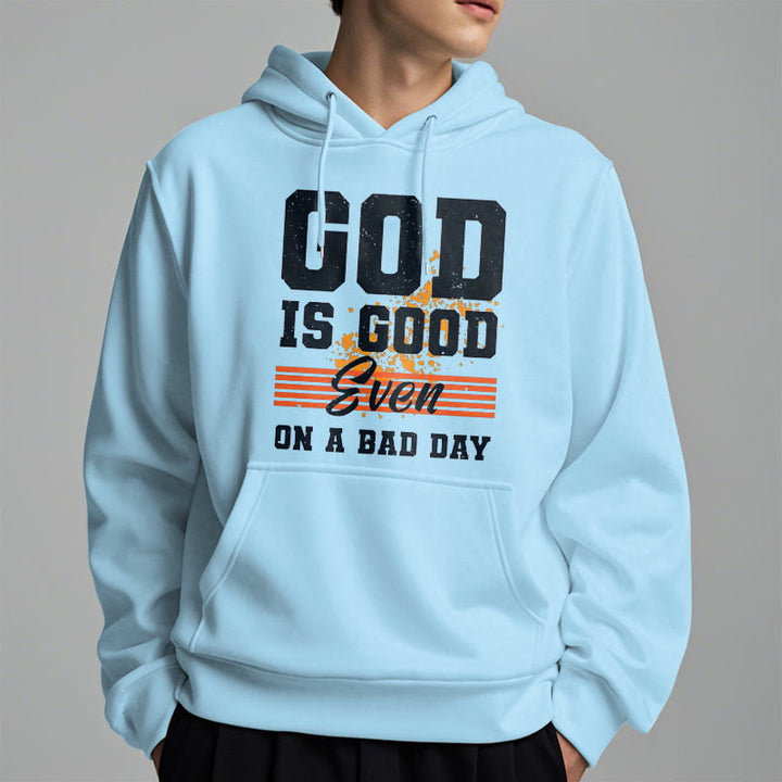 Classic Style God Is Good Even On A Bad Day Fleece Lined Polyester Hoodie