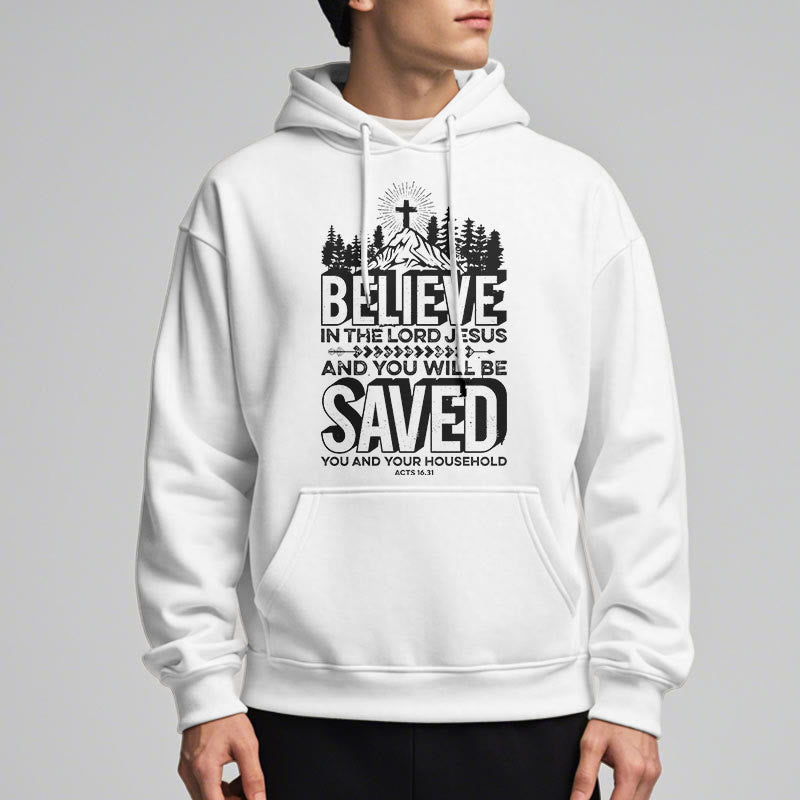 Modern Style Believe In The Jesus Lord Fleece Lined Polyester Hoodie - image 7