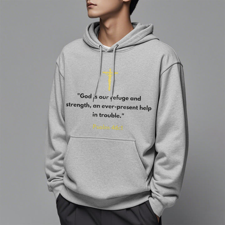 Classic Style God Is Our Refuge And Strength Fleece Lined Polyester Hoodie - image 32