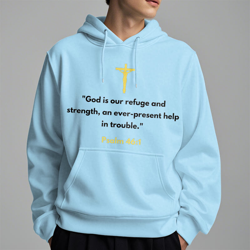 Christianartworkshop Classic Style God Is Our Refuge And Strength Fleece Lined Polyester Hoodie - image 27