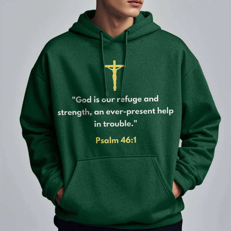 Classic Style God Is Our Refuge And Strength Fleece Lined Polyester Hoodie - image 23