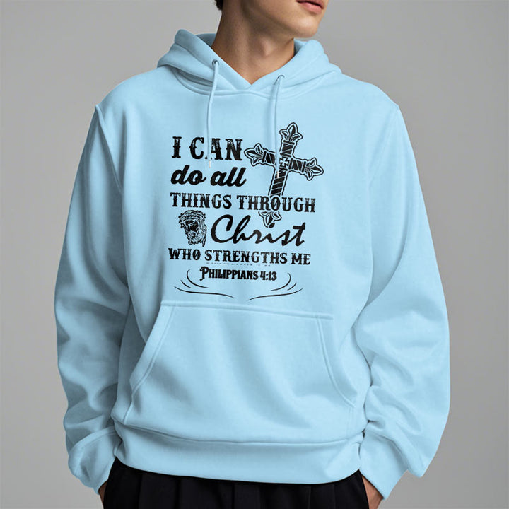 Christianartworkshop Quotation Style I Can Do All Things Fleece Lined Polyester Hoodie - image 27