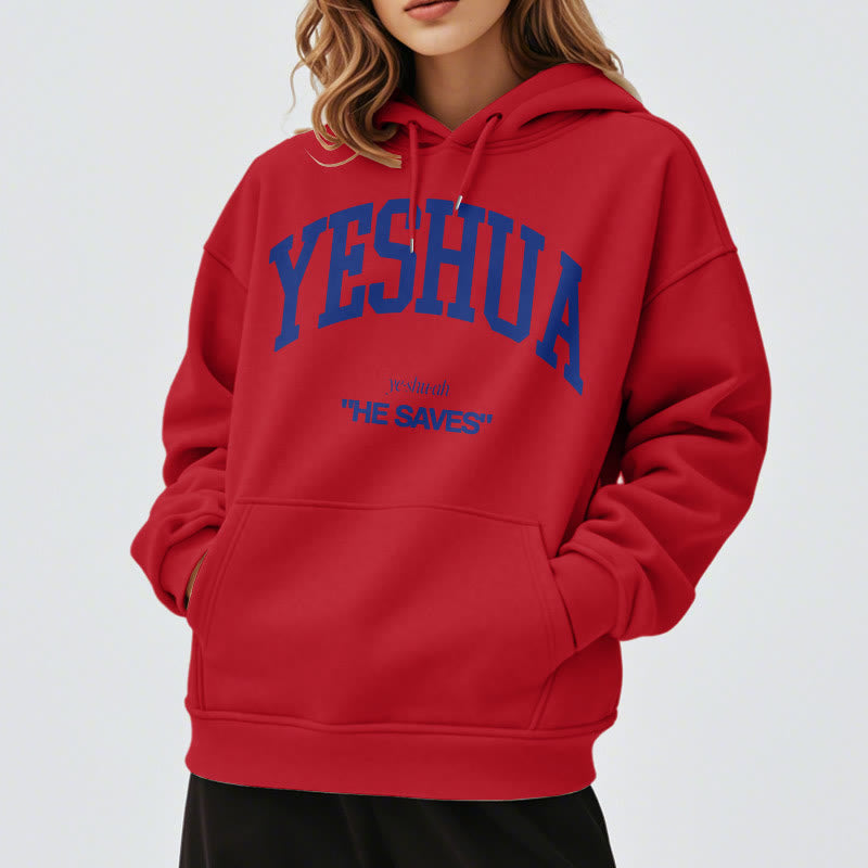 Christianartworkshop Classic Style Yeshua He Saves Fleece Lined Polyester Hoodie - image 37