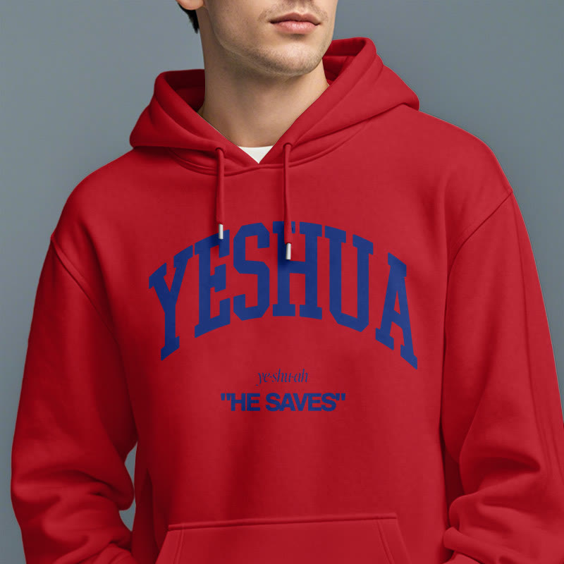 Christianartworkshop Classic Style Yeshua He Saves Fleece Lined Polyester Hoodie - image 38