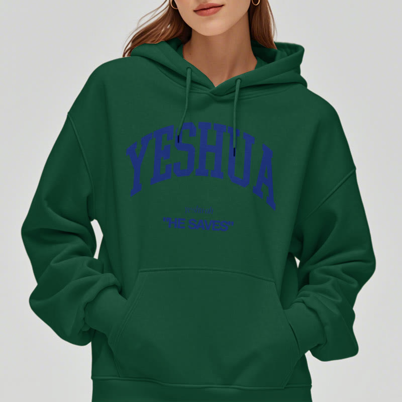 Christianartworkshop Classic Style Yeshua He Saves Fleece Lined Polyester Hoodie - image 28