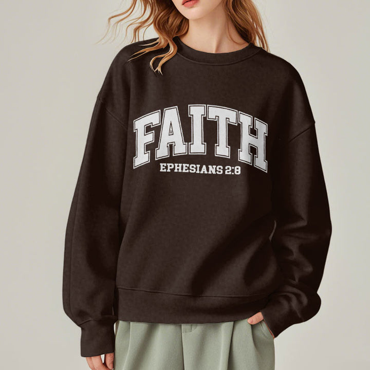 Modern Style Faith Ephesians 2 : 8 Fleece Lined Polyester Sweatshirt - image 22
