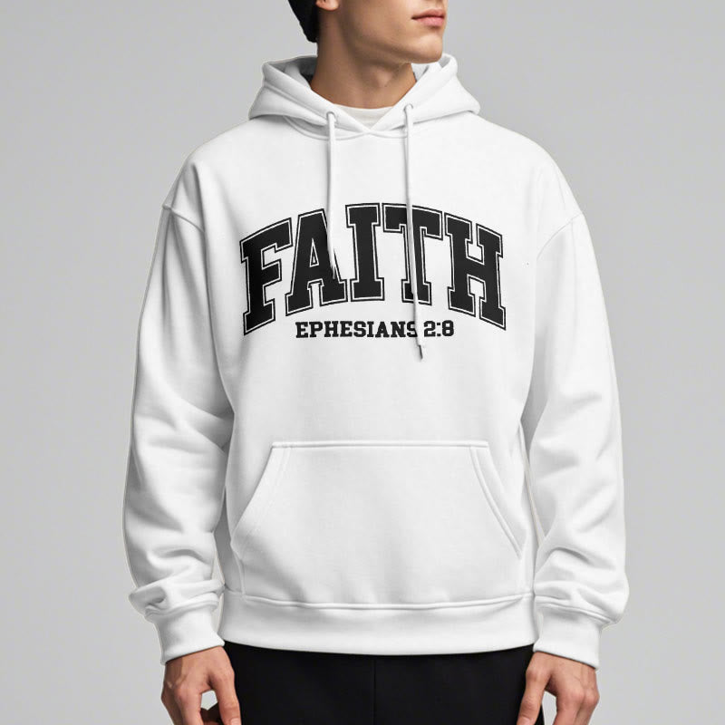 Modern Style Faith Ephesians 2 : 8 Fleece Lined Polyester Hoodie - image 12